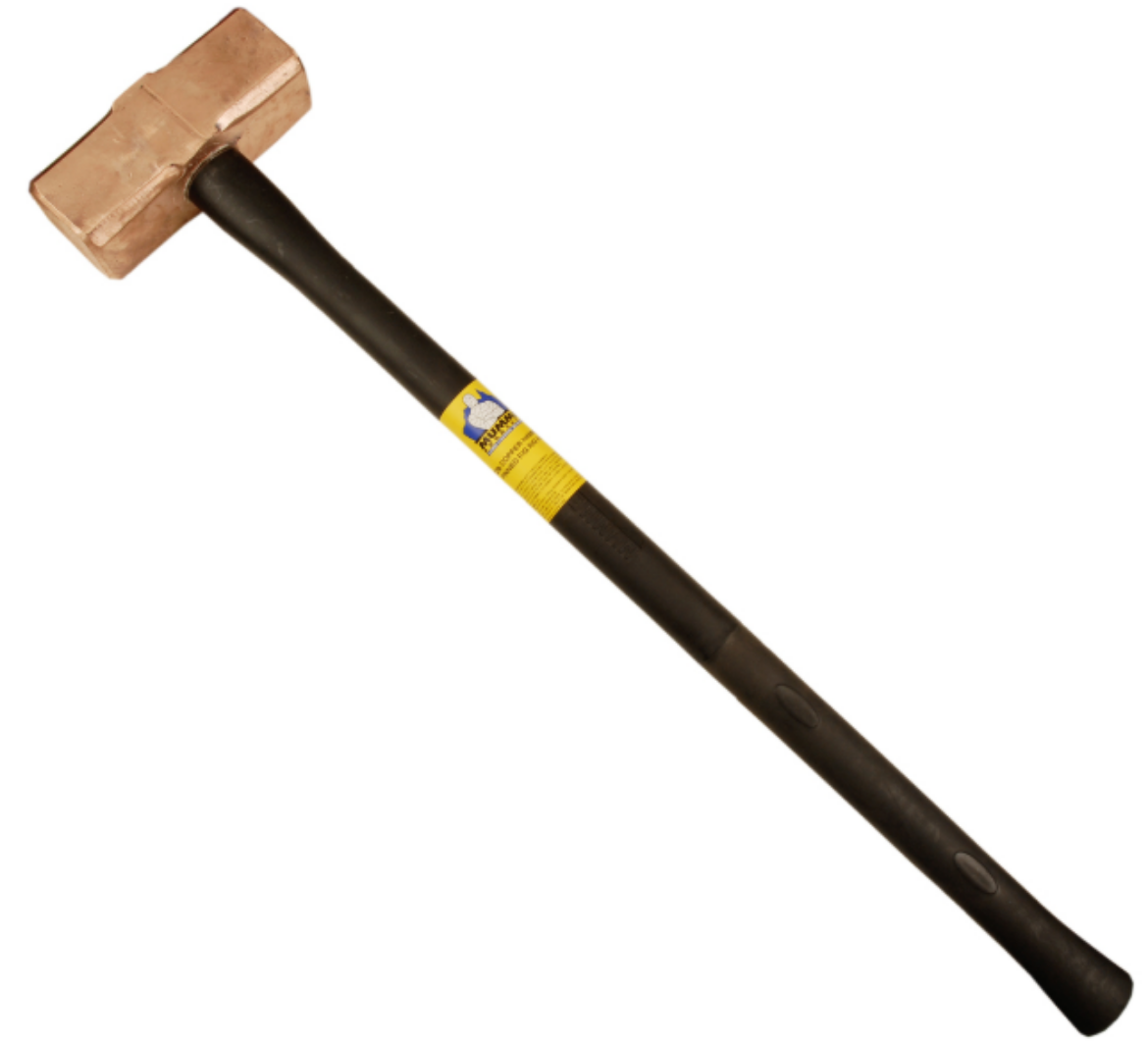 Picture of Copper Sledge Hammer 14lb/6.4kg, Pinned Steel Core Fibreglass Handle 900mm