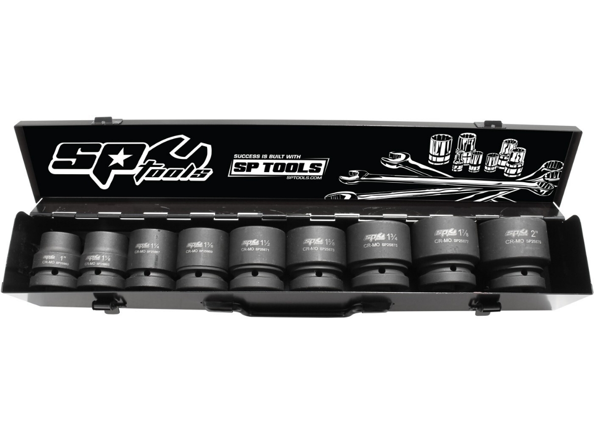 Picture of SOCKET SET IMPACT 1" DR 6PT 9PC SAE - 1, 1-1/8, 1-1/4, 1-3/8, 1-1/2, 1-5/8, 1-3/4, 1-7/8 & 2”