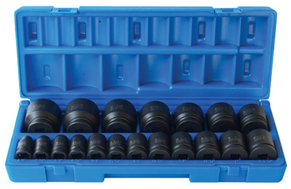 Picture of 1/2"DR 6PT DEEP IMPACT SOCKET 19PC SET - IMPERIAL