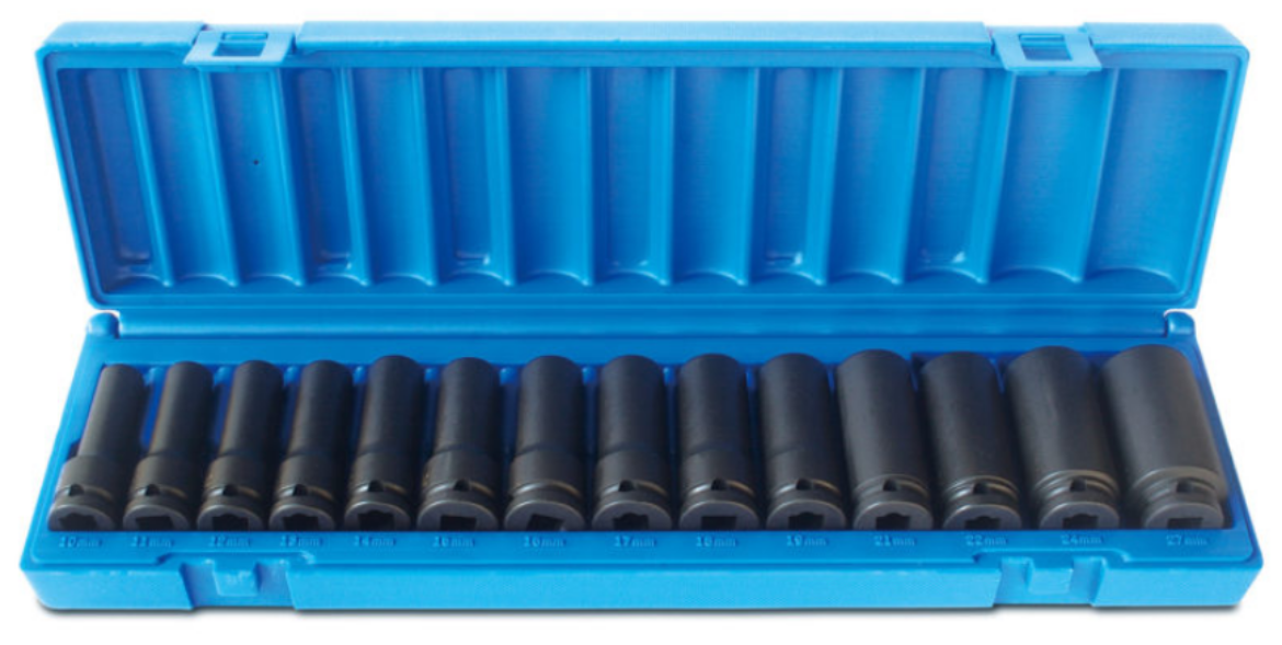 Picture of 1/2"DR 6PT DEEP IMPACT SOCKET 14PC SET - METRIC