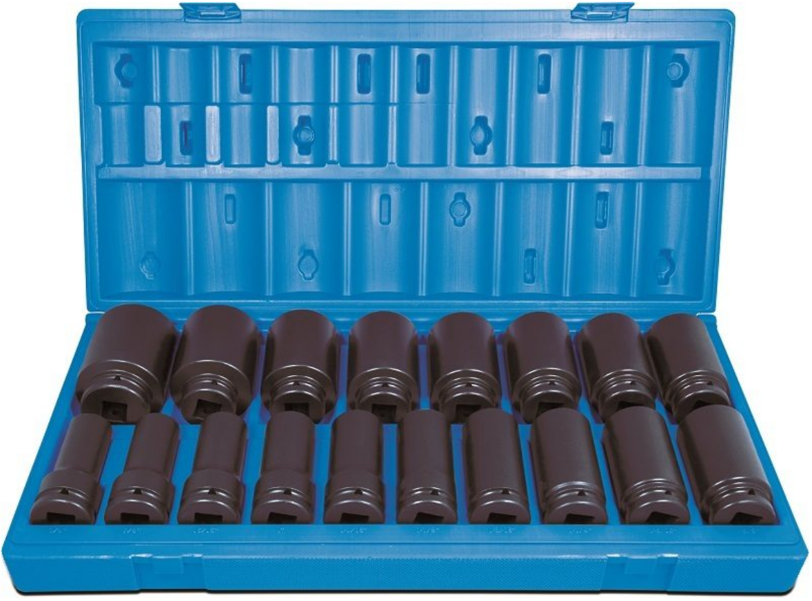 Picture of 3/4"DR 6PT DEEP IMPACT SOCKET 18PC SET  - IMPERIAL