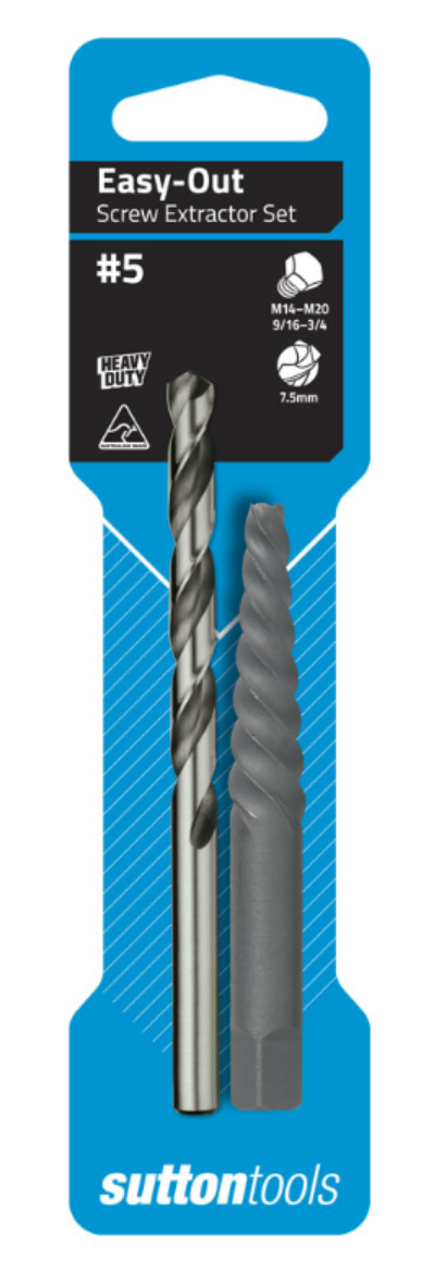 Picture of SCREW EXTRACTOR M602 No.5 SET with Extractor M14-M20, 7.5mm Drill CARDED