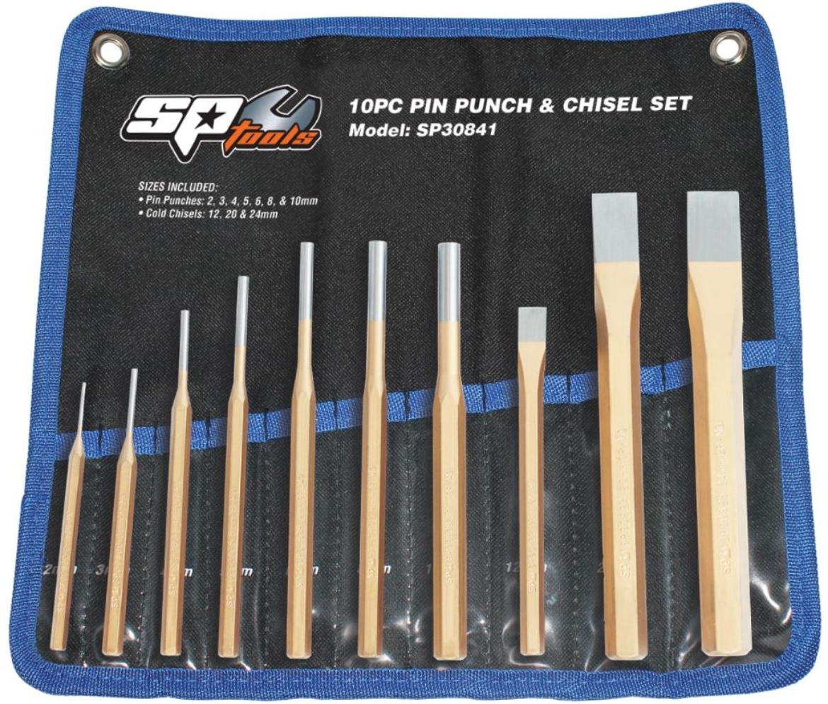 SP30841 PIN PUNCH AND CHISEL SET 10PCS The Boss Shop Queensland