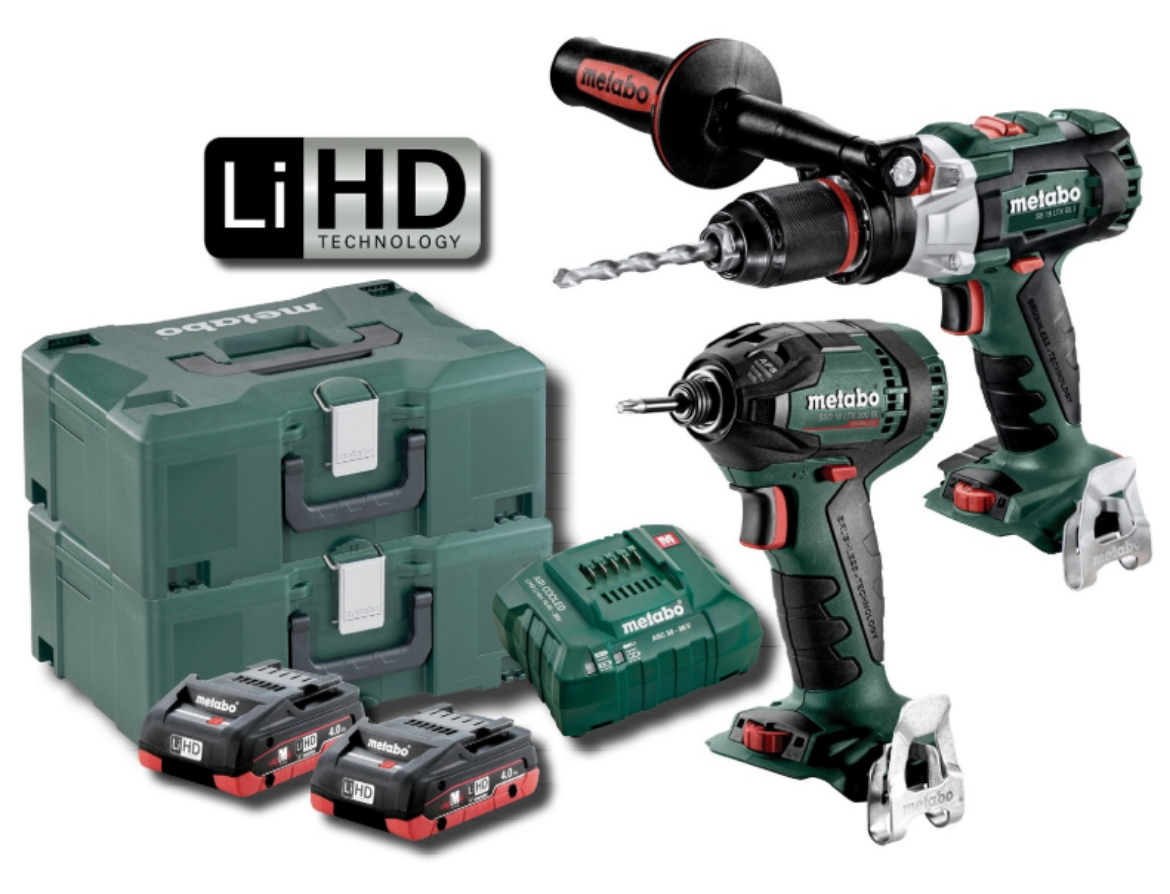 Picture of METABO 2 PIECE KIT 120NM BRUSHLESS HAMMER DRILL + IMPACT DRIVER 200NM - SB SSD 200 BL M HD 4.0