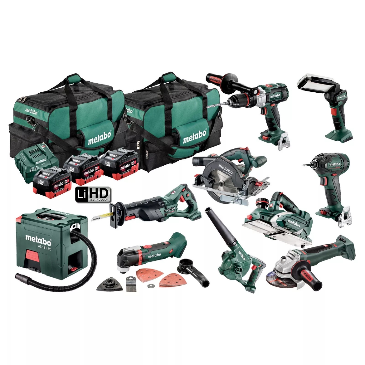 Picture of METABO 18V BRUSHLESS 10 PIECE 3 X 5.5AH COMBO KIT
