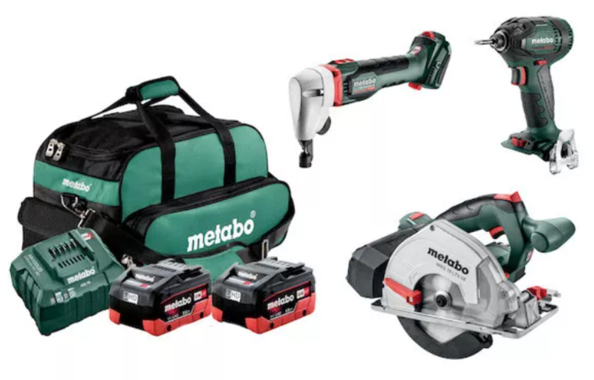 Picture of METABO 3 PIECE KIT - NIBBLER / DRIVER / METAL CIRCULAR SAW - MX3SB2HD5.5DA
