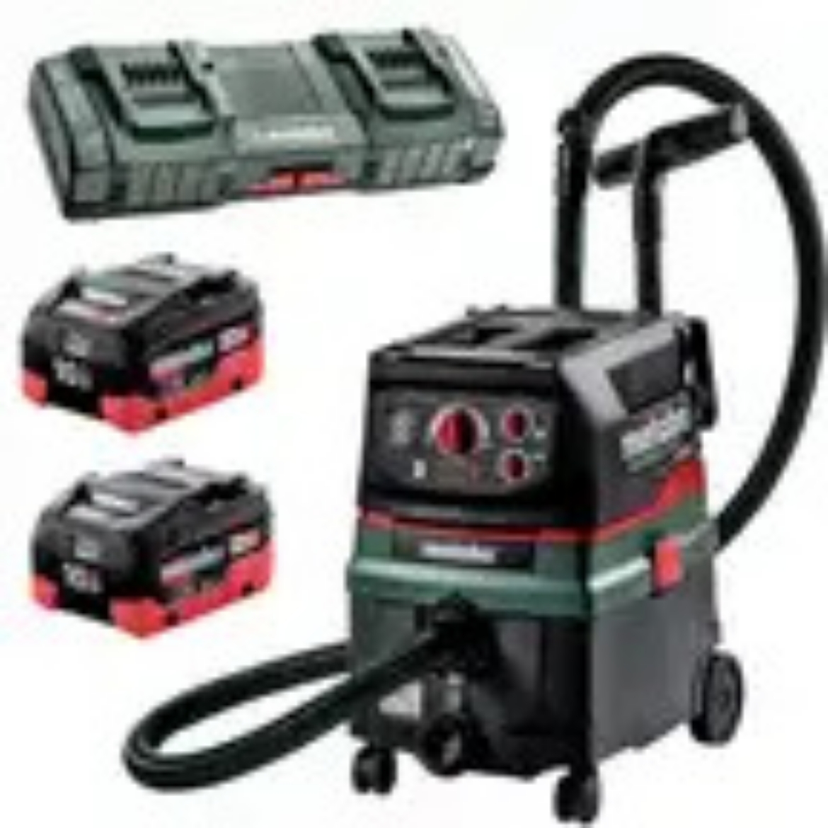 Picture of METABO 18V BRUSHLESS VACUUM KIT - ASR 36-18 BL 25 M SC 10.0 DUO K
(1x M Class Vacuum ASR 36-18 BL 25 M SC, 2x 10.0Ah LiHD Battery Packs, 1x ASC 145 Duo Fast Charger)