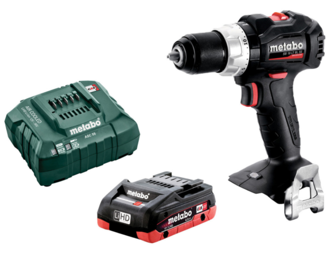 Picture of Metabo SB 18 LT BL SE 18V 4.0Ah Brushless Cordless Compact 60Nm Hammer Drill Driver Combo Kit