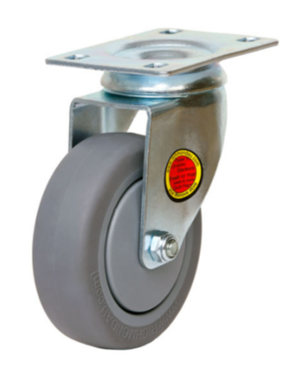 Picture of 75mm Inst Rubber Wheel 80kg Capacity Castor (S3312)