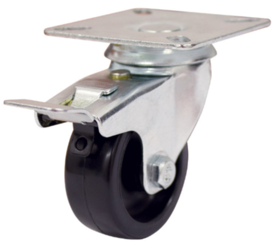 Picture of 50MM NYLON SWIVEL BRAKE CASTOR  30KG (S2708B)