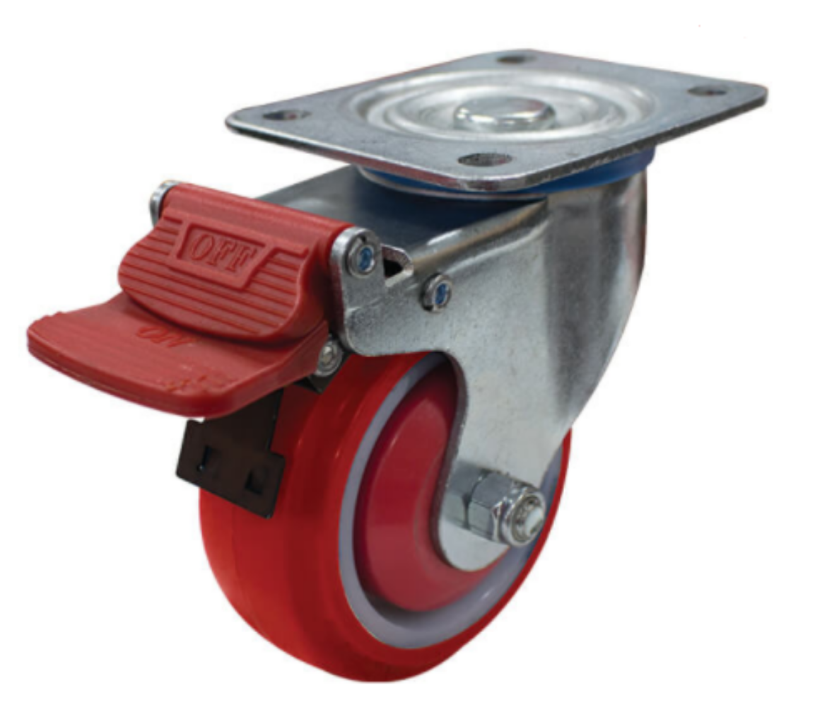 Picture of 100MM POLY/NYLON SWIVEL WITH BRAKE CASTOR 200 SERIES (S4602B)