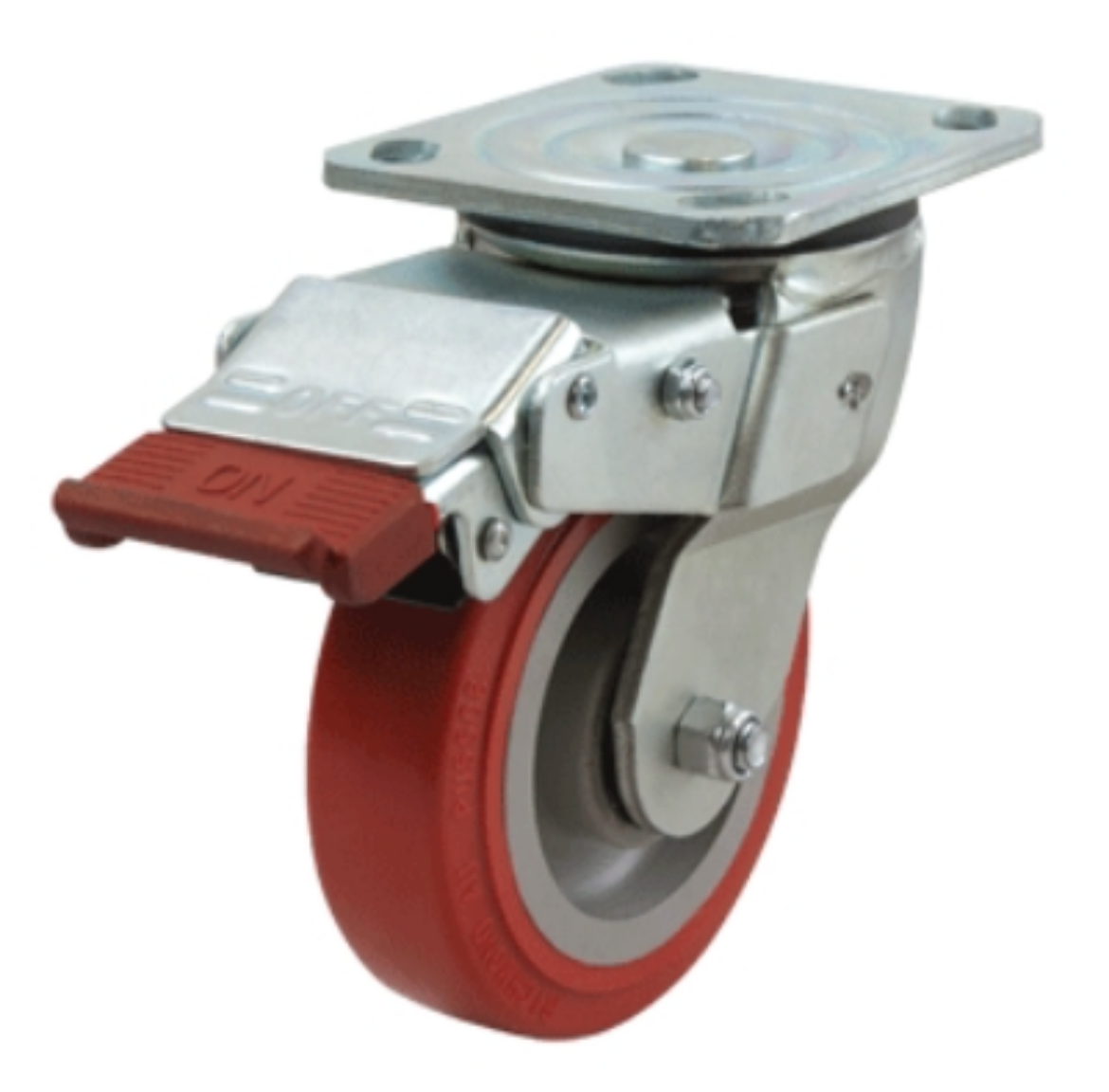 Picture of 125mm Poly Nylon Wheel Swivel Braked - 250kg Capacity (S5542SLB)