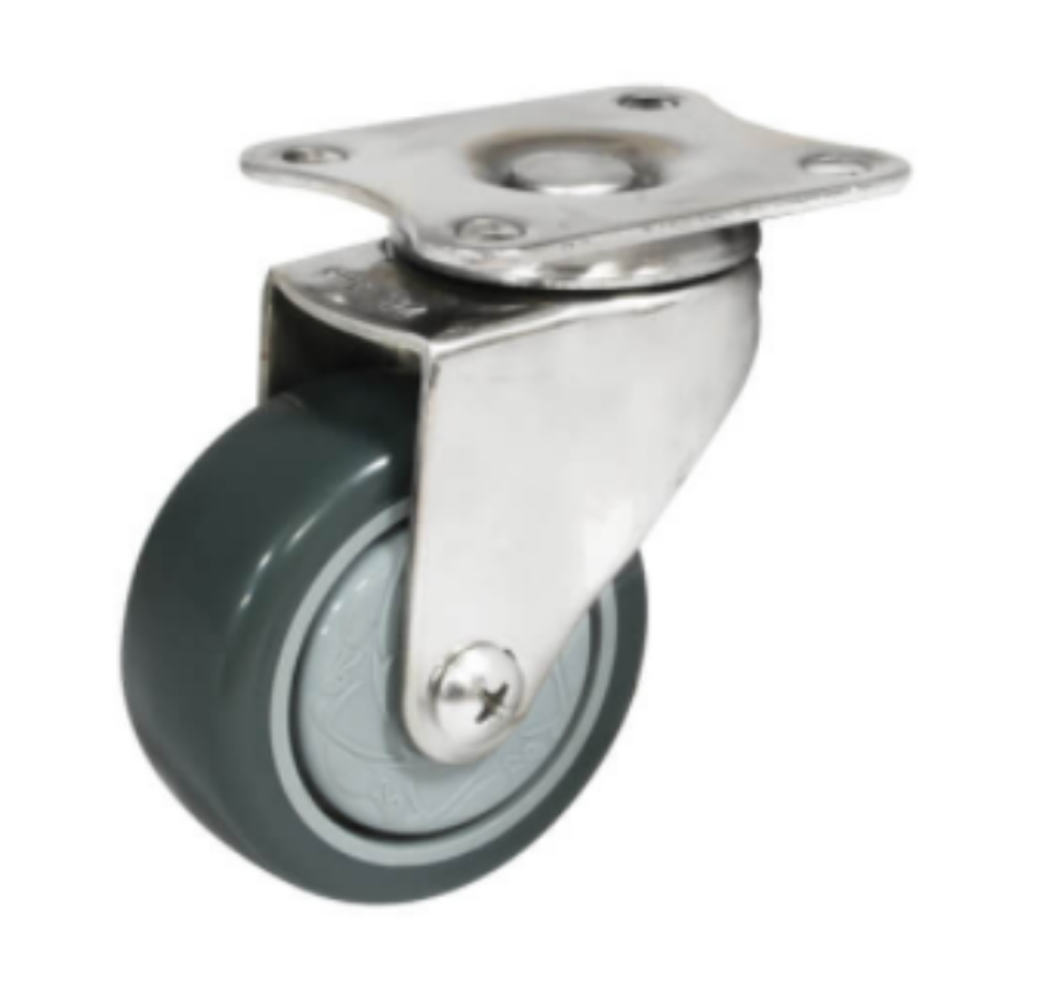 Picture of 50mm Stainless Steel Swivel Plate Wheel Poly Nylon 50kg Capacity Castor (S260)