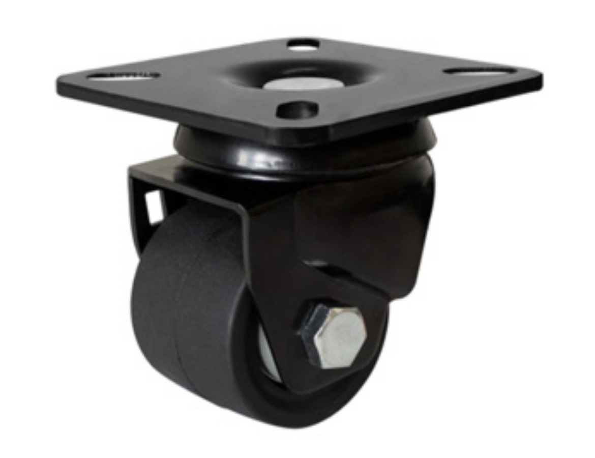 Picture of 50mm Low Profile  Swivel Plate Castor, B/Bearing, Nylon Wheel 200kg cap. (S2006)