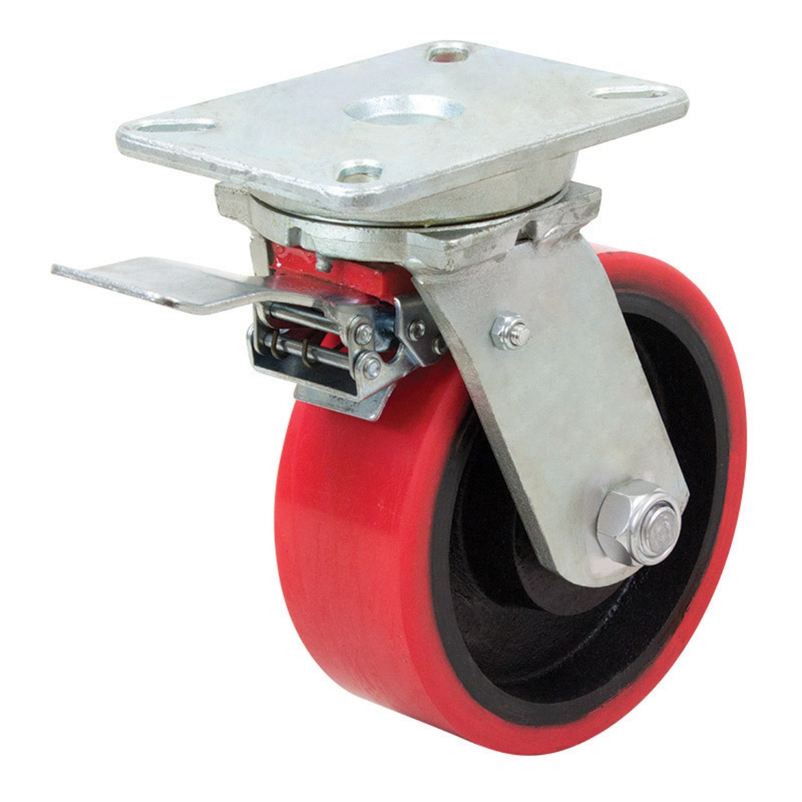 Picture of 200mm Poly Wheel 1500Kg Capacity Castor Swivel Braked (S8002B)