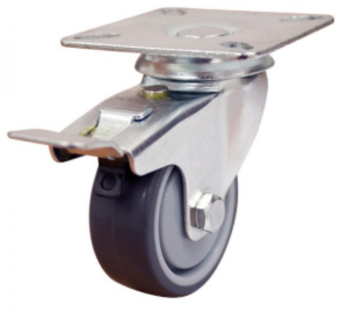 Picture of 50mm Rubber Wheel Swivel Braked 30kg Capacity Castor (S2710B)
