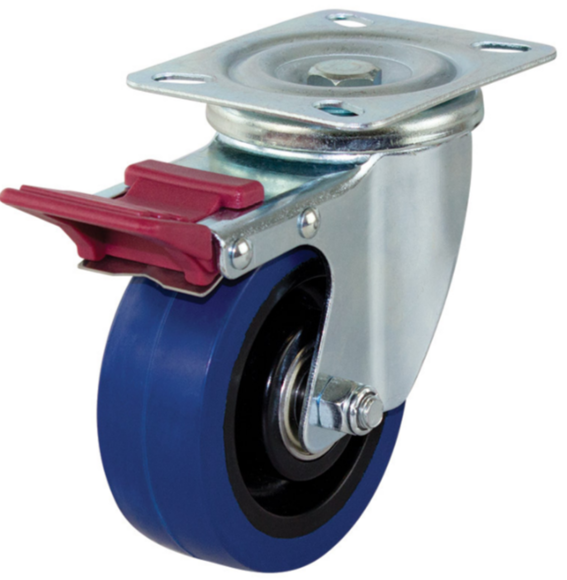 Picture of 100 BLUE RUBBER  ROLL BRG SWL T/BRAKE 150KG (S4042B)