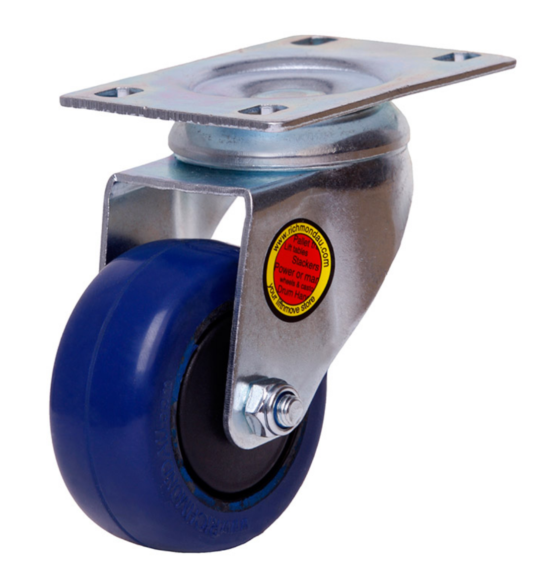 Picture of 75 RUBBER WHEEL SWL PLATE CASTOR 80KG CAP. (S3350)