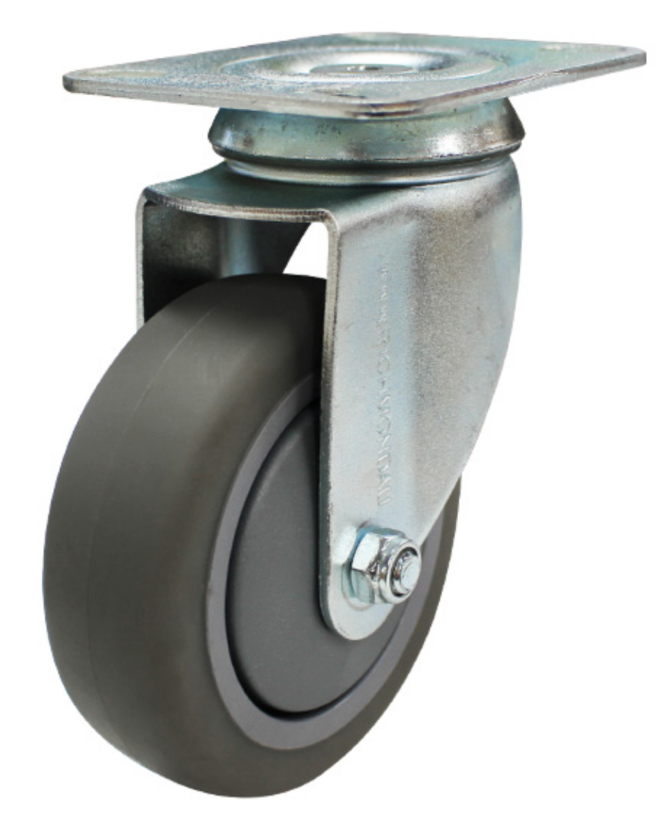 Picture of 100 GRAY RUBBER  BALL BRG SWIVEL  PLATE 100KG (S4104)