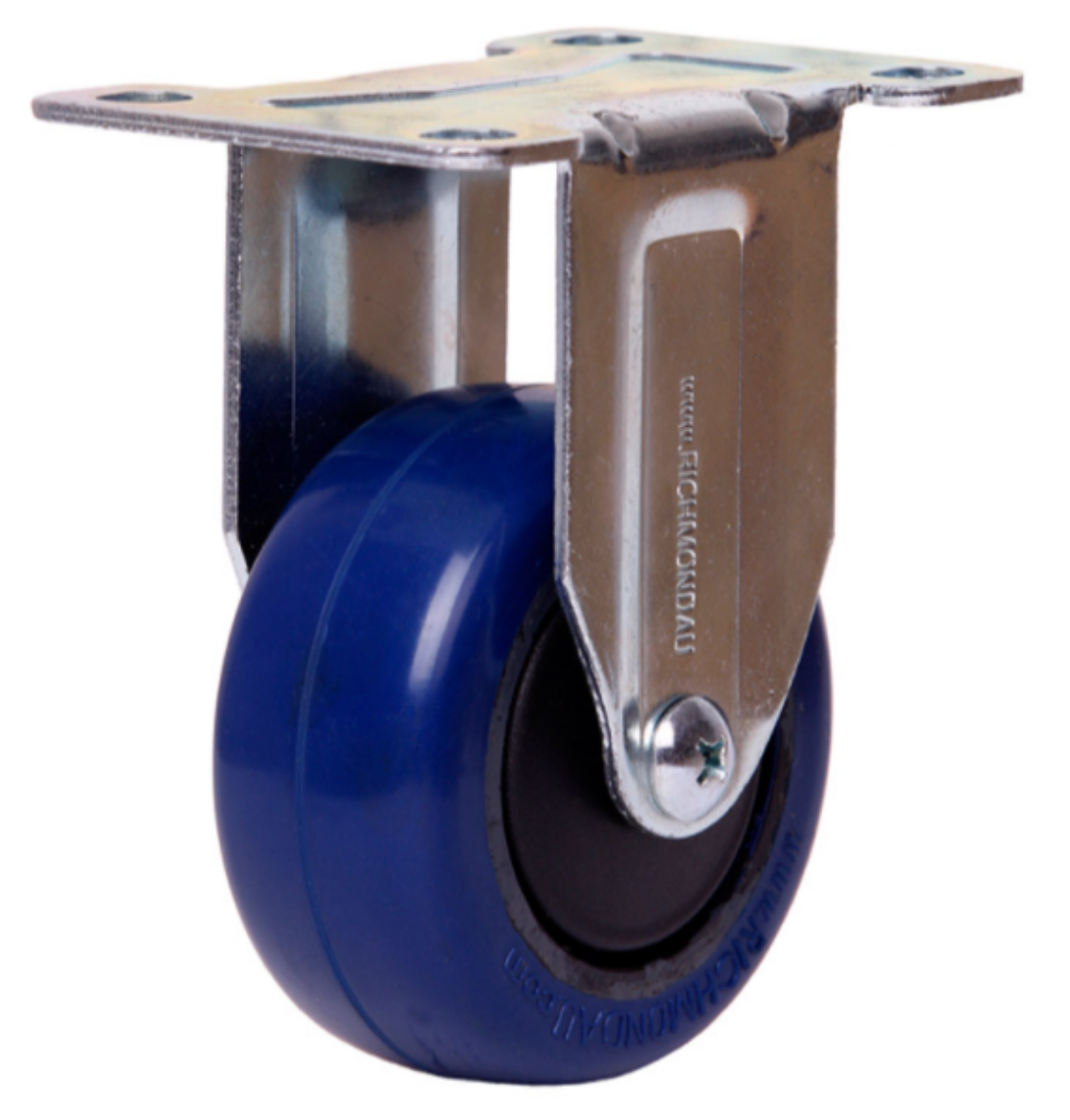 Picture of 75 RUBBER WHEEL FIXED RIGID PLATE  CASTOR 80KG CAP. (R3351)