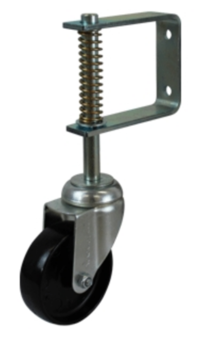 Picture of 100mm Nylon Wheel 20kg Capacity Spring Loaded Gate Castor (S4024)