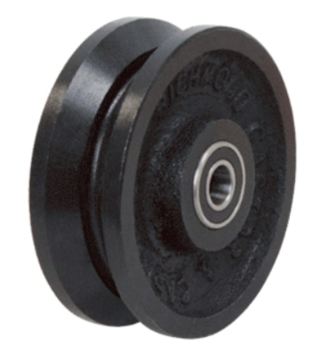 Picture of 100mm V Groove Track Wheel | 1/2 Axle Diameter (VG459-50)