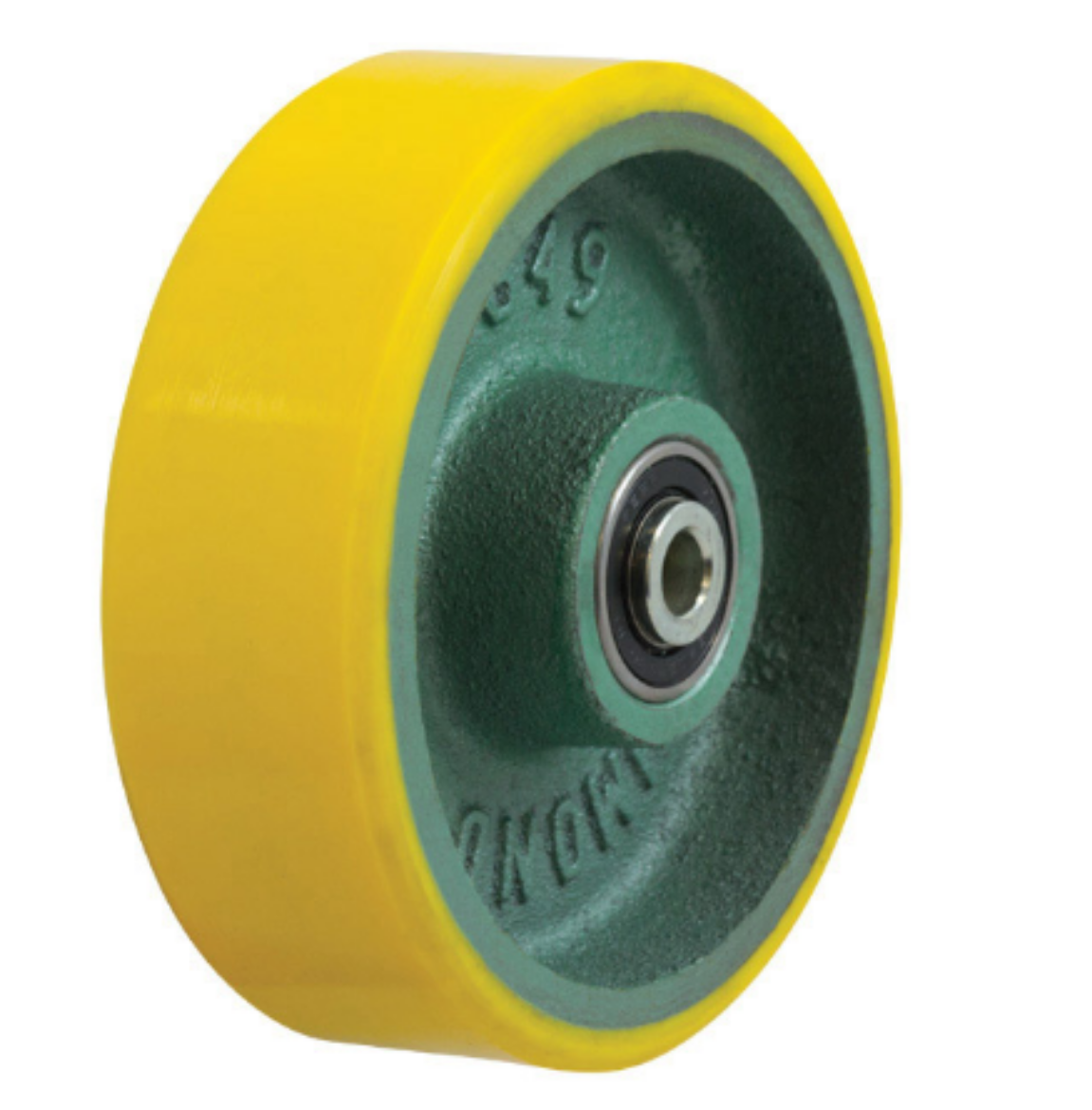 Picture of 150mm Polyurethane Tyred Cast Iron Wheel 20mm Axle Dia. (PU649-M20)