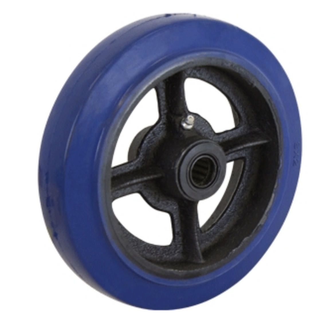 Picture of 200mm Rubber Tyred Cast Iron Centred Wheel | 1/2 Axle Diameter (RT8842-50)