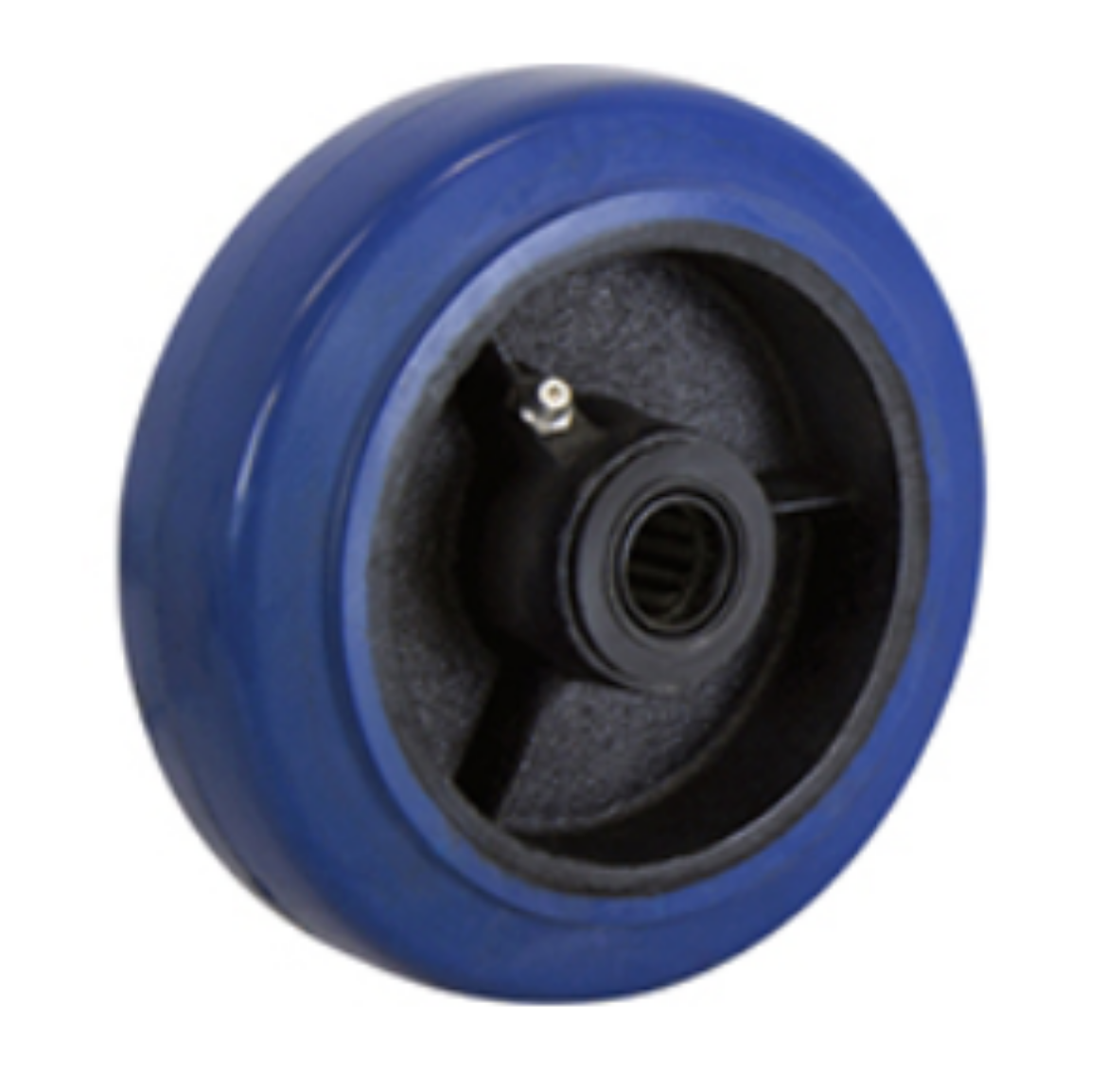 Picture of 150MM RUBBER CI 1/2" PLAIN BRG (200KG EA) - BLUE WHEEL (RT6642-50RB)