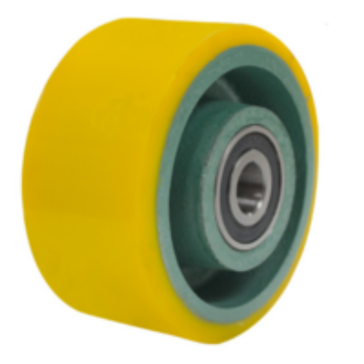 Picture of 10mm Polyurethane Tyred Cast Iron Centred Wheel | 3/4 Axle Diameter (PU425-75)