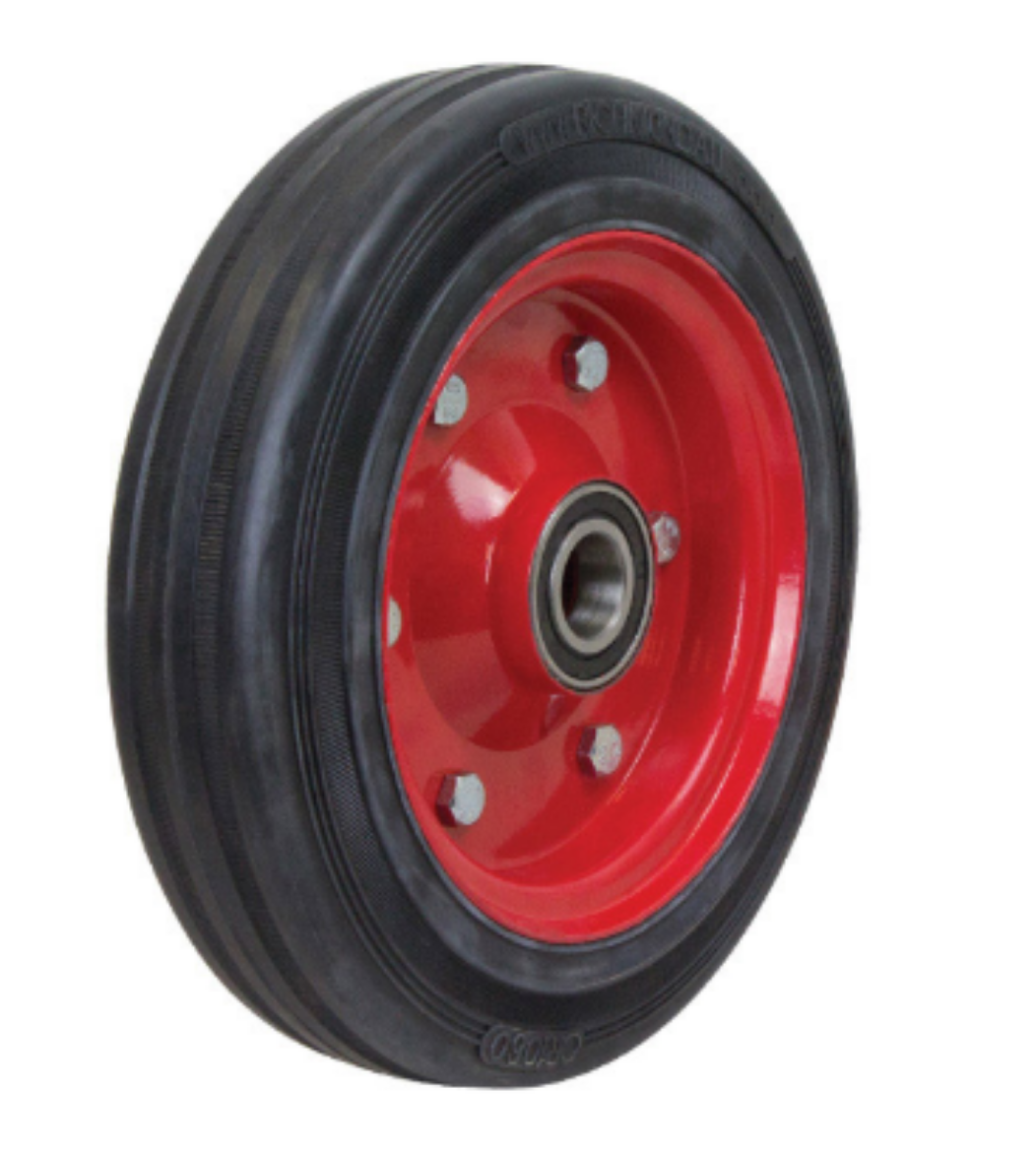 Picture of RUBBER WHEEL 250X20MM SHAFT BALL BRG (250KG)(CR1610-M20BB)