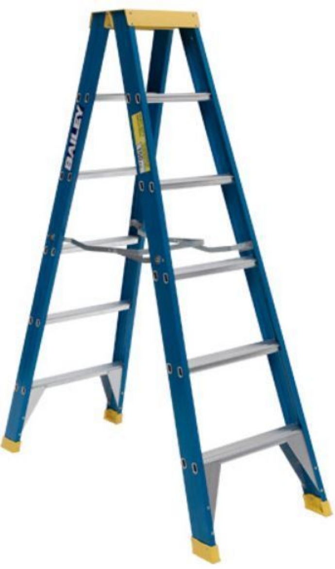 Picture of Bailey Pro FG RFDS 8 150kg Ind Punchlock -  2.4m Double Sided Ladder