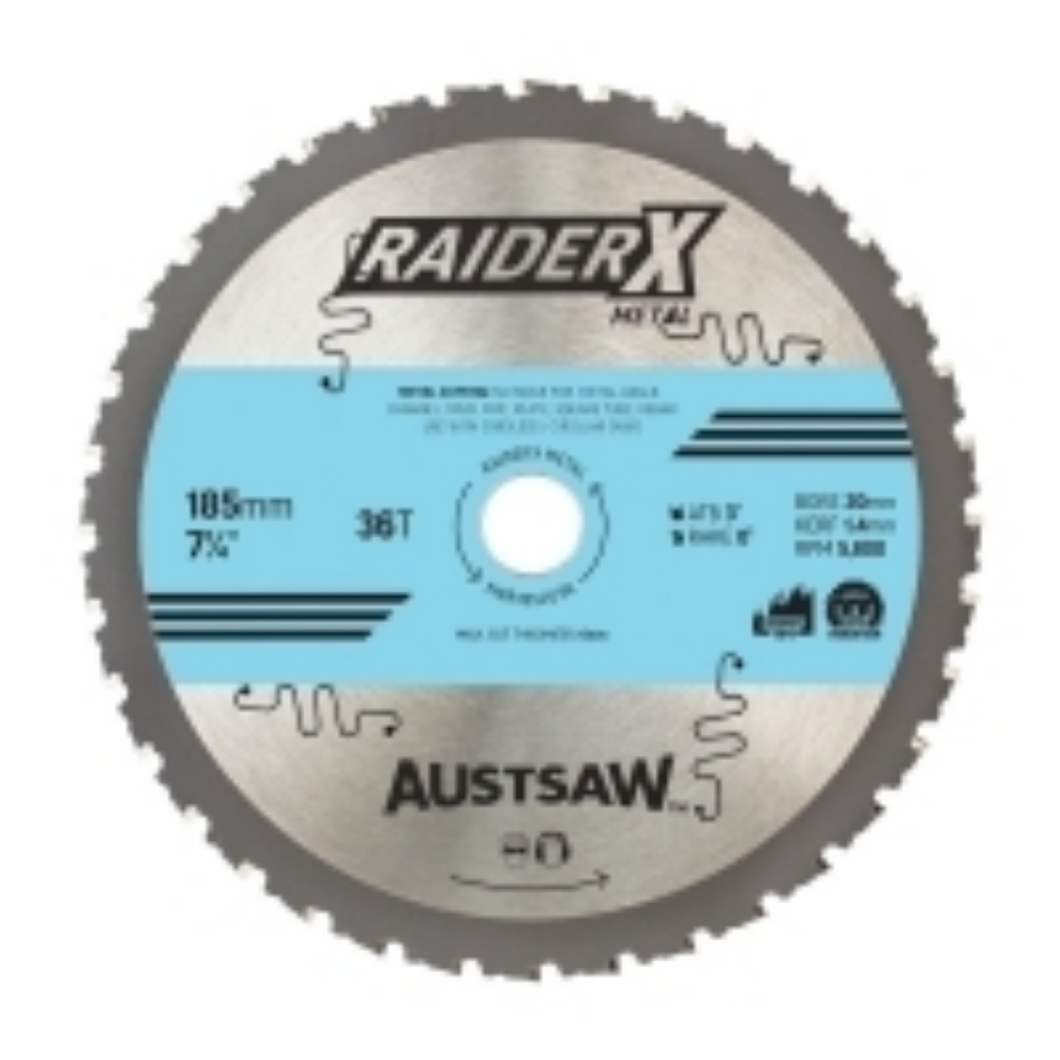 Picture of Austsaw RaiderX Metal Blade 185mm x 20 x 36T