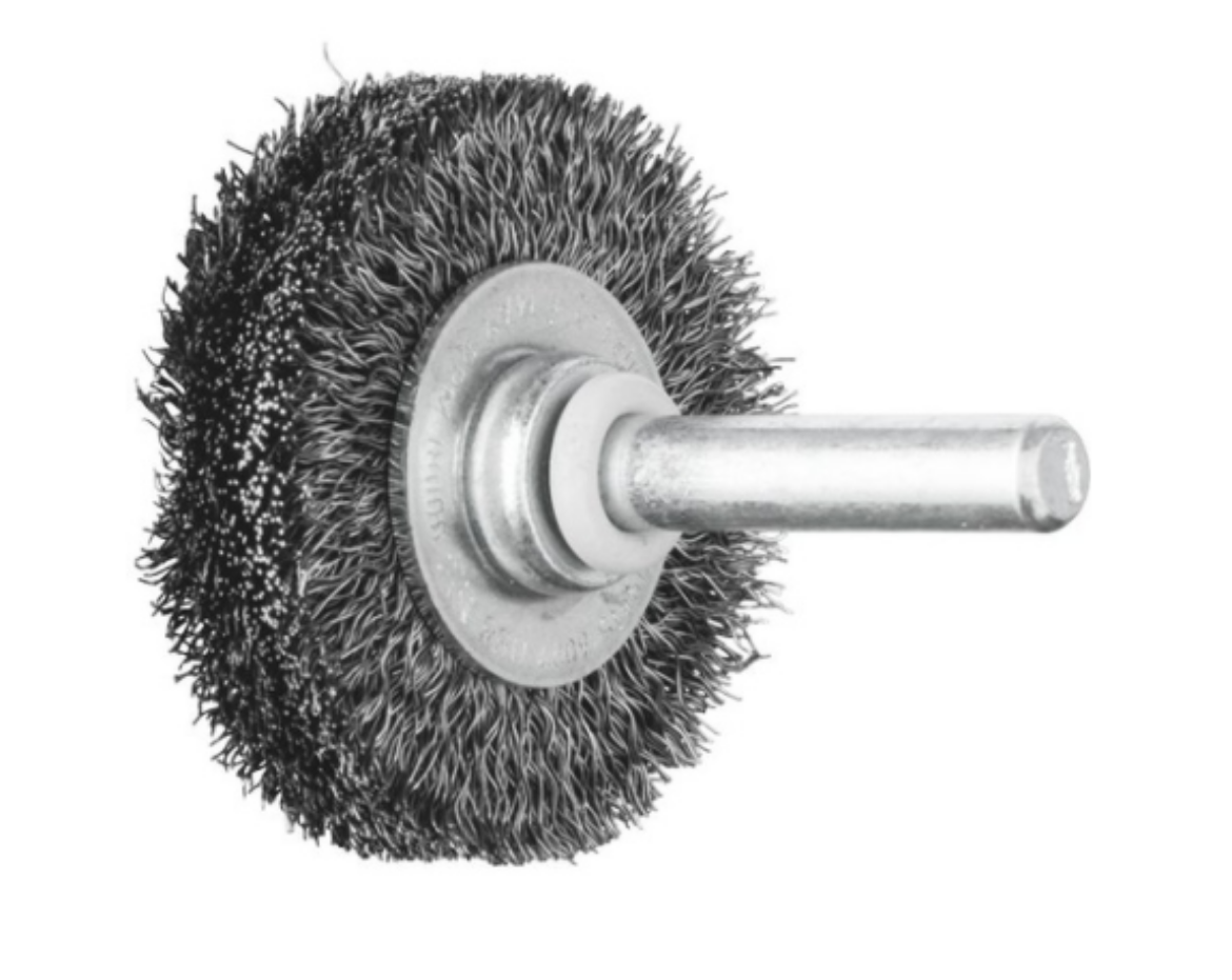Picture of PFERD Wheel brush crimped RBU dia. 40x9 mm shank dia. 6 mm steel wire dia. 0.20