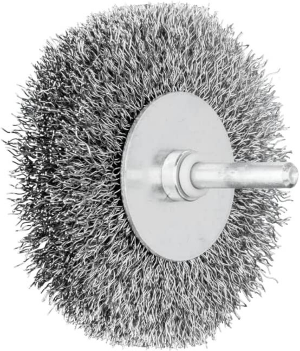 Picture of PFERD Wheel brush crimped RBU dia. 80x15 mm shank dia. 6 mm steel wire dia. 0.30