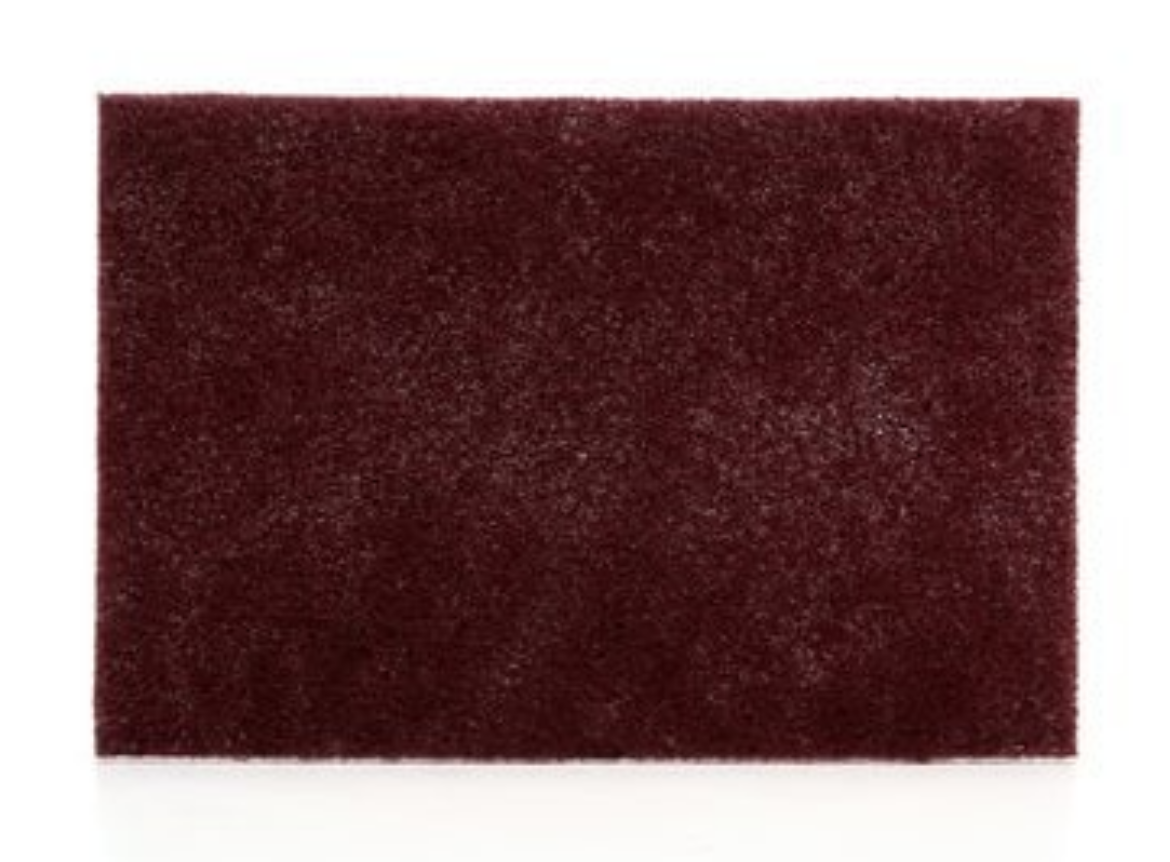 Picture of 3M™  7447 Scotch-Brite Hand Pad, 150mm x 230mm, Very Fine Grit, Maroon