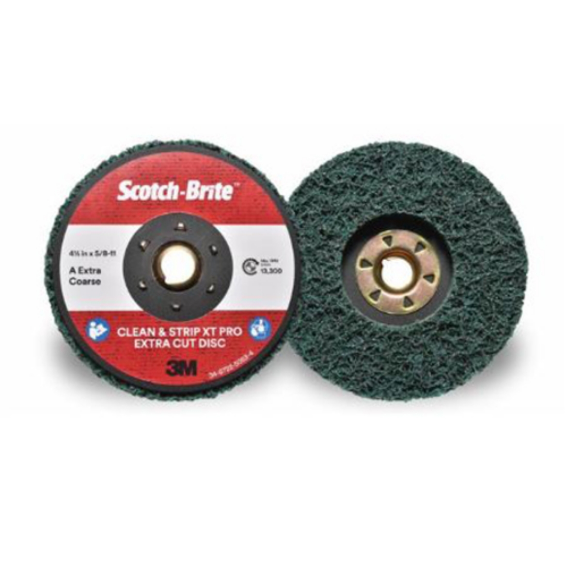 Picture of 3M SCOTCH-BRITE CLEAN & STRIP PRO XT EXTRA CUT DISC 178MM X 22MM GREEN