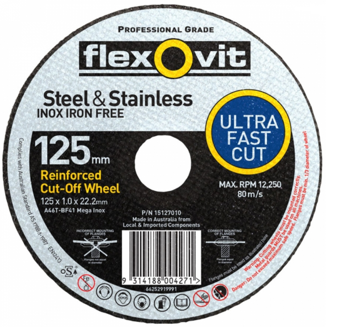 Picture of Flexovit - Ultra thin Cut Off Disc - 125mm X 1 X 22