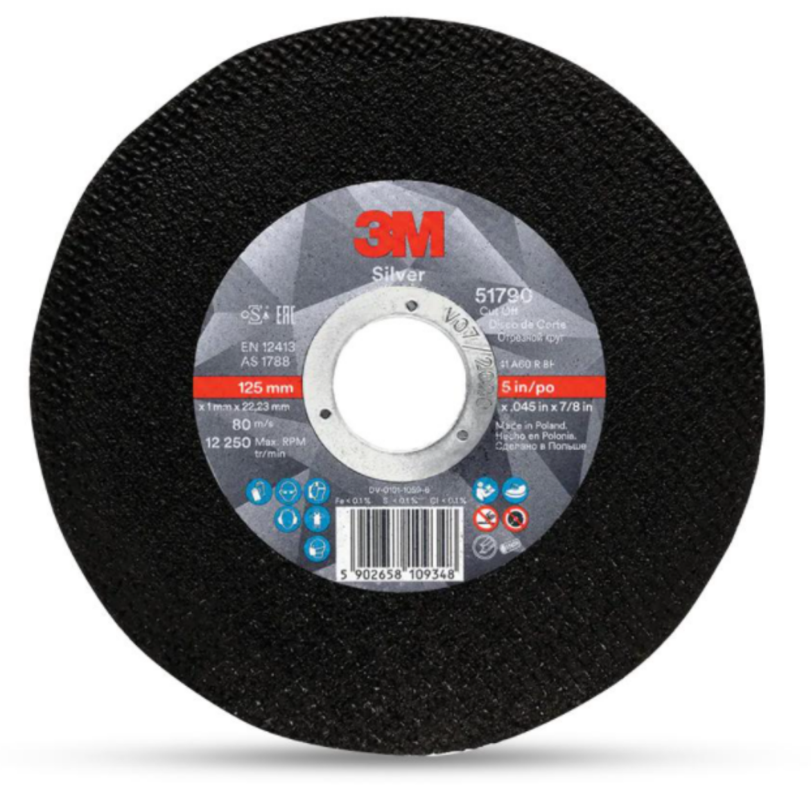 Picture of 3M™ Silver Cut-Off Wheel 125mm x 1.6 mm x 22.23mm