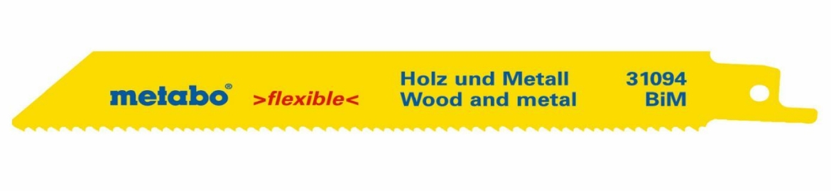 Picture of METABO 150MM SABRE SAW BLADE BiM (2) WOOD, METAL