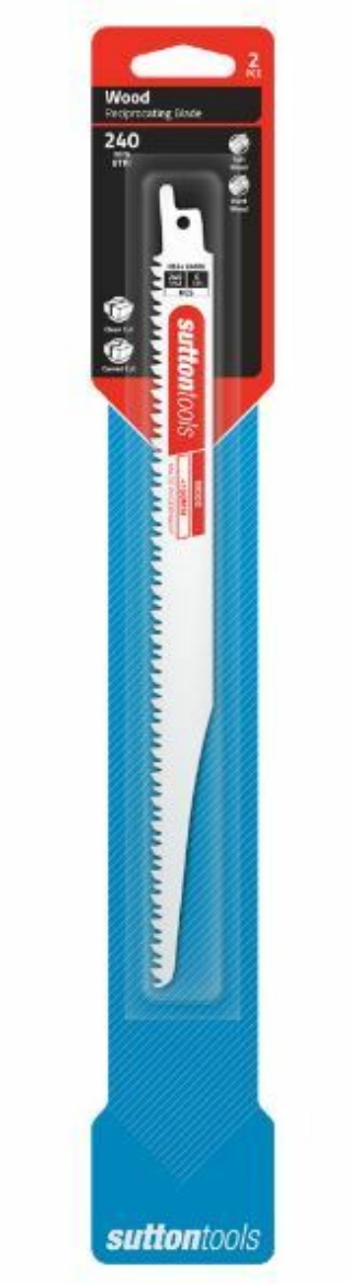 Picture of Recip Blade H524 Wood Curved Cut 240x19x1.27mm 6 TPI HCS 2PK