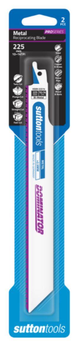 Picture of Recip Blade H509 Metal 225x25x0.9 10-14TPI BMtl DOMNATR 2PK