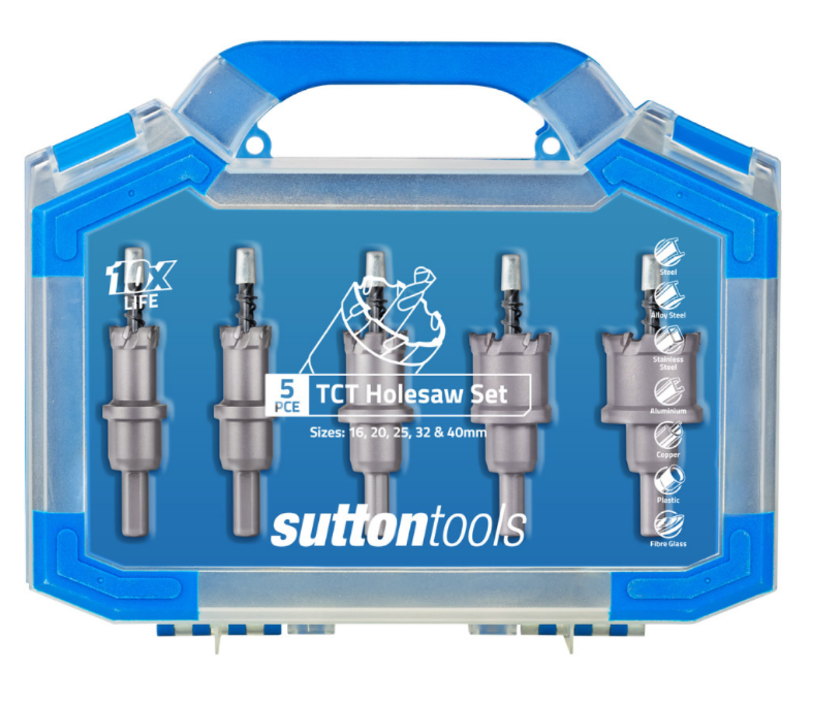 Picture of TCT Hole Cutter Set 5 pce HTTS SUTTON 16, 20, 25, 32 & 40mm