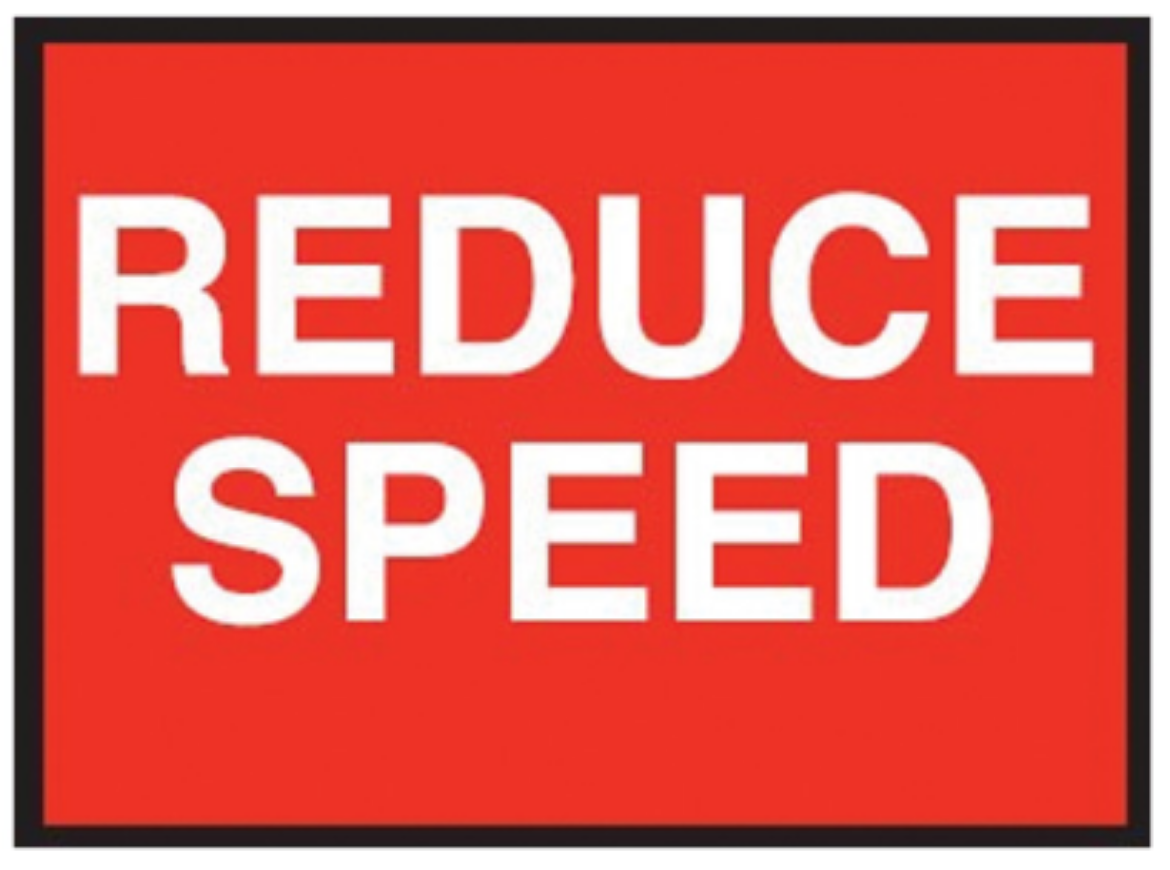 Picture of SIGN 900X600 METAL - REDUCE SPEED