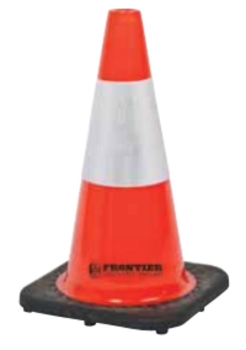 Picture of FRONTIER REFELCTIVE TRAFFIC CONE - FLURO ORANGE - 450MM