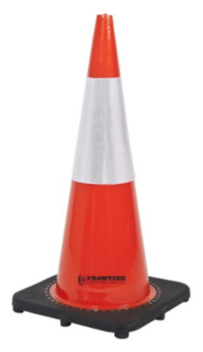 Picture of FRONTIER REFELCTIVE TRAFFIC CONE - FLURO ORANGE - 700MM