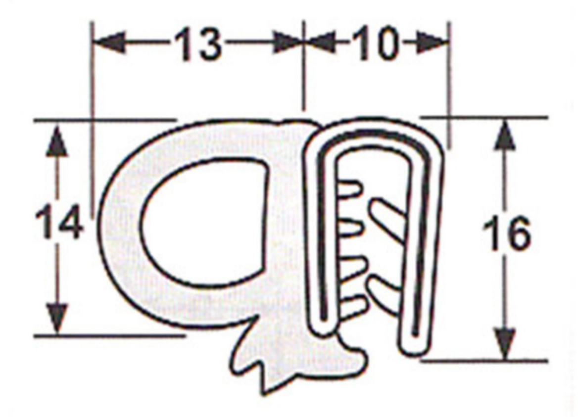 Picture of Pinchweld Metal caged PVC 'U' channel side bulb 5M