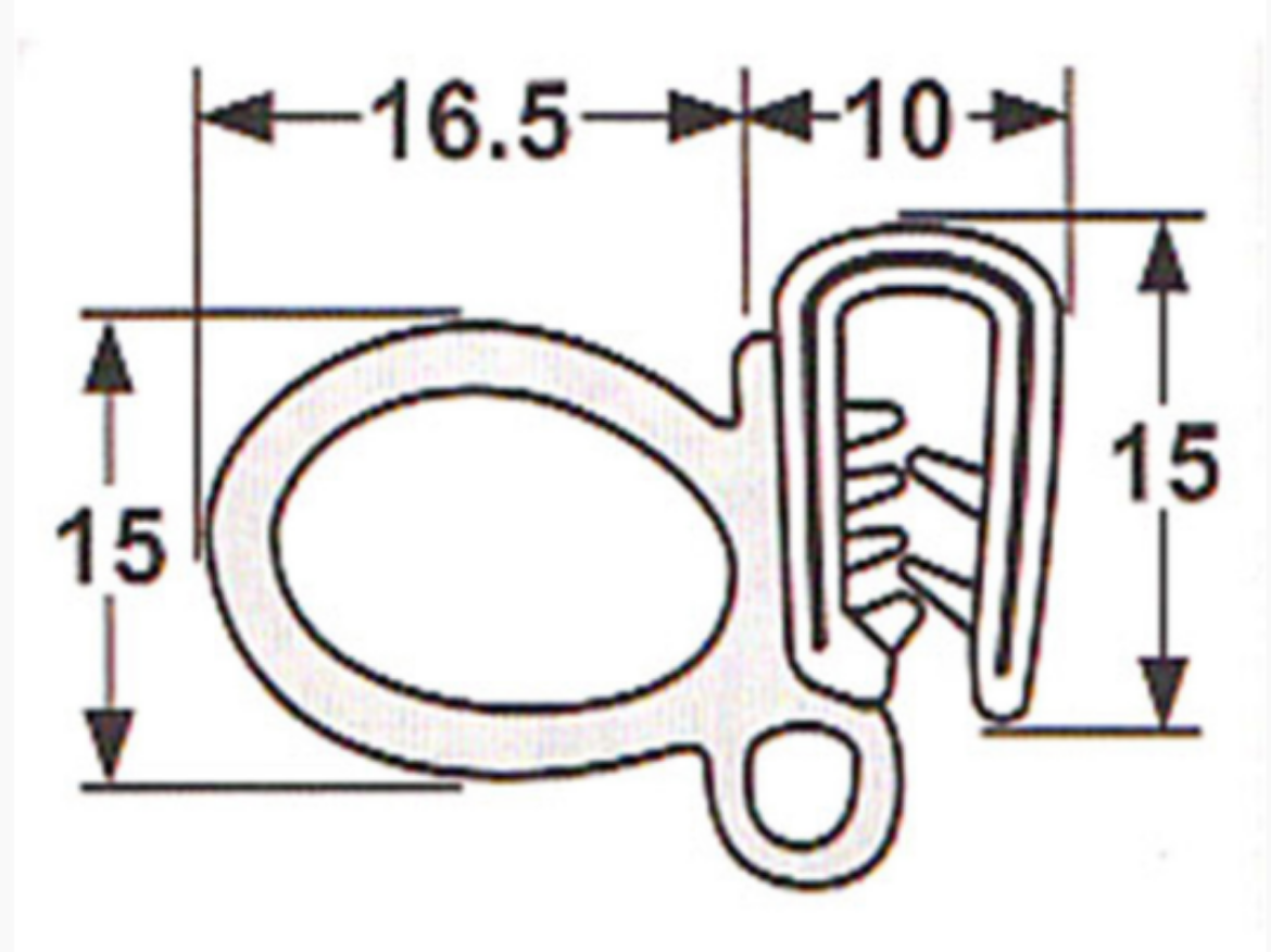 Picture of Pinchweld Metal caged PVC 'U' channel side bulb 5M