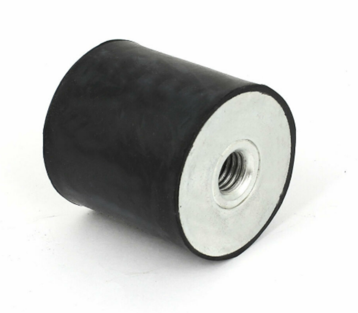 Picture of Cushion Connector 30mm(D) x 20mm(H) 40 Duro (Red Stripe) M6 Thread