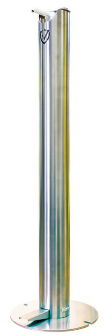 Picture of Stainless Steel Sanitiser Bollard/Stand (with ground anchor kit)